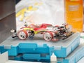 Tamiya Plastic,Model,Scale,Miniature,R/C,RC,Red racing Car. Royalty Free Stock Photo